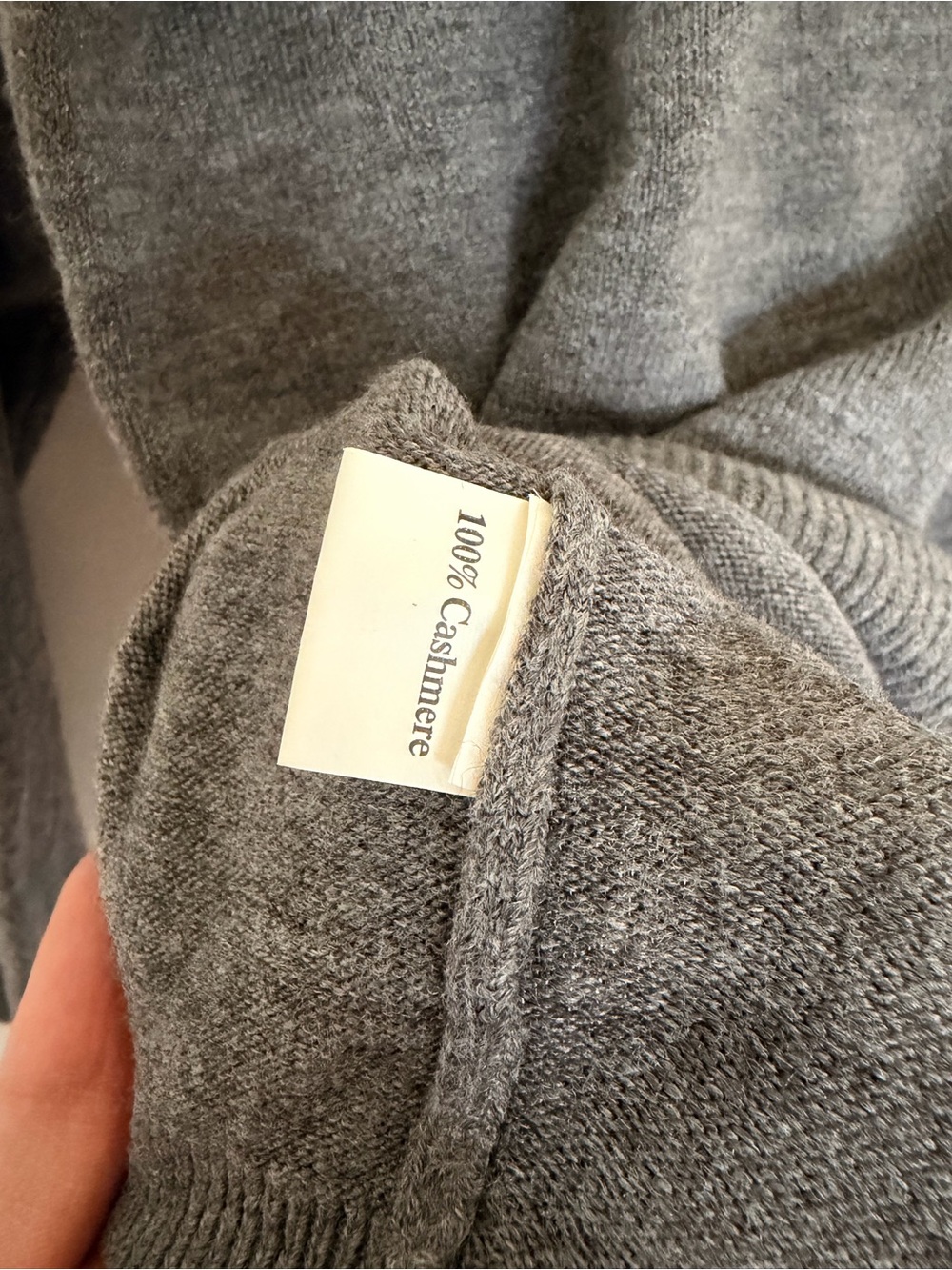 Polo by Ralph Lauren Light Gray V-Neck Sweater 100% Cashmere XL - Picture 7 of 7